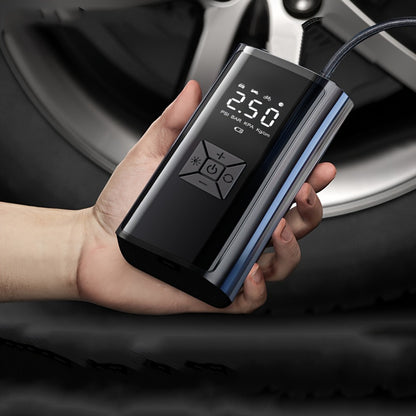 High-Power Portable Car Tire Inflator With Auto-Stop & LED Light