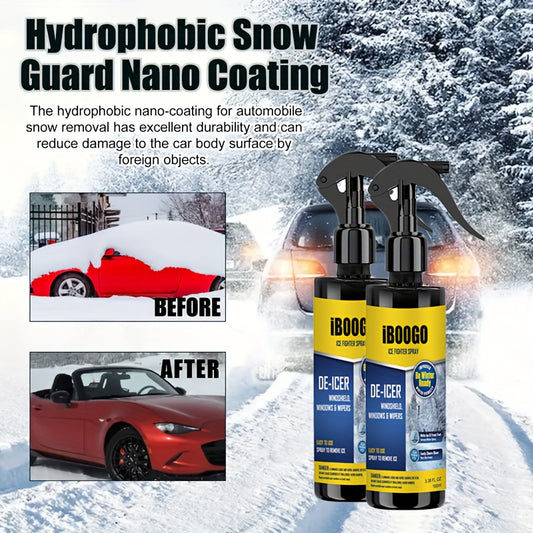 Multi-functional Fast Defrosting And Melting Snow And Ice Removal Spray, Can Be Used For All Kinds Of Cars, Refrigerator Cleaning, Windows And Any Other Places With Snow And Frost, Winter Essential! Great Gift For CHRISTMAS