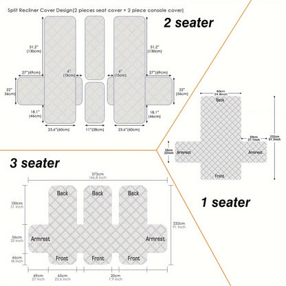 1/4pcs Recliner sofa slipcover, Modern Style, premium quality