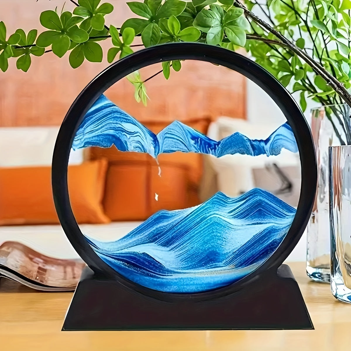 Dynamic Quicksand Desk Decor - Glass Moving Sand Art Dome for Home & Office