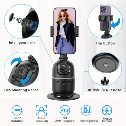 360° Gimbal Camera Stabilizer  for vlogging and recording