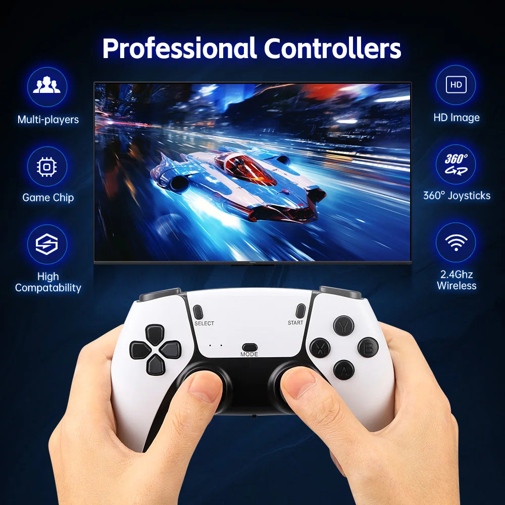 4K Game Stick Retro Video Game Console Built-in 20000 Games Wireless Gamepads Video Game Controller Support 2 Player