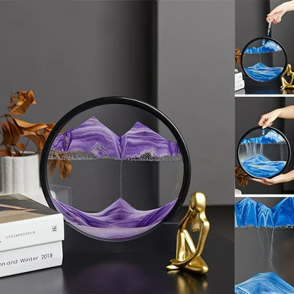 Dynamic Quicksand Desk Decor - Glass Moving Sand Art Dome for Home & Office