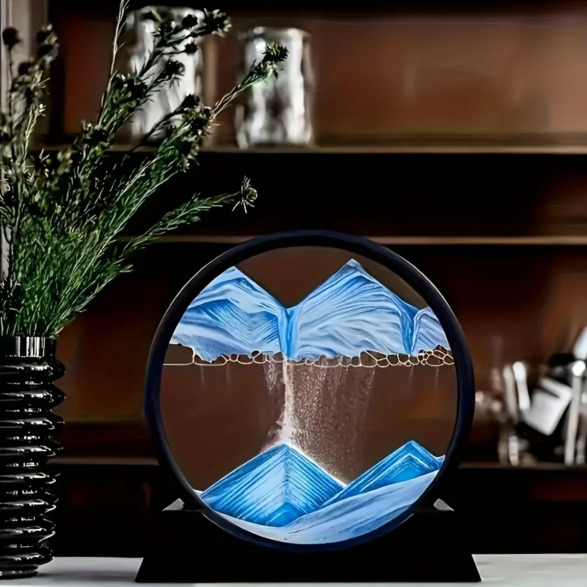 Dynamic Quicksand Desk Decor - Glass Moving Sand Art Dome for Home & Office